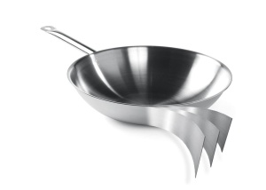 Wok din inox HENDI, 360mm, 3 straturi, pentru toate tipurile de plite - Img 2