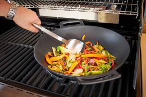 Wok ROSLE VARIO, 36 cm, Gusseisen emailat, pentru gatit la foc mare - Img 3