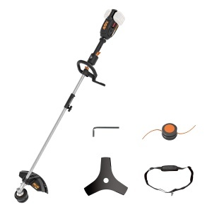 WORX Nitro WG186E92 Trimmer si motocoasa fara fir Sense 40V 2x20V - motor puternic fara perii - diverse atasamente - schimbare rapida a firului - cerc - Img 1