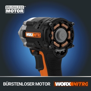 WORX WX272.9 Nitro Brushless Screw Cord 20V - 300Nm, cu cutie de viteze variabila cu 3 trepte si lumina LED - Ideal pentru diverse lucrari de insurubare - fara baterie si incarcator - Img 4