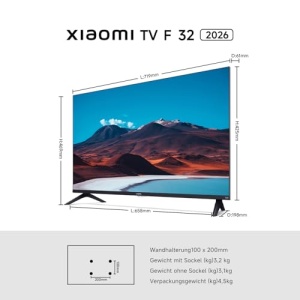 Xiaomi F 32 inchi 81 cm HD Smart TV Fire TV tuner triplu DVB-CSS2TT2 Dolby Audio DTS VirtualX DTS-HD Control vocal cu Alexa compatibil cu Apple AirPla - Img 14