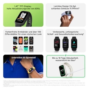Xiaomi Smart Band 9 Active Verde Monitorizare Sportiva 50 Sporturi Autonomie 18 Zile - Img 2