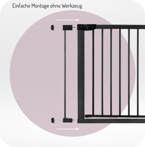 Zaruri de siguranta MoMi PAXI Plus, extensibile 75-103 cm, montaj fara gauri - Img 4