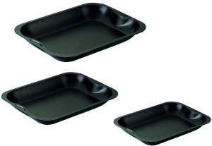 Zenker 9394 Set 3 plite, otel cu acoperire antiaderenta Ilag, negru