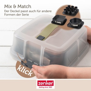 Zenker Bake Click Go Tava pentru Torturi cu Hauba Antiaderenta 29x29x7cm - Img 6