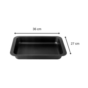 Zenker Lasagna si caserola, tava de copt de inalta calitate, 365 x 270 x 52 mm, 3700 ml, rezistenta la caldura pana la 230degC - Ideal pentru vase delicioase de cuptor, negru - Img 4