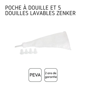Zenker Spritzbeutel PATISS 30cm Alb Set Decorare cu 5 Duze - Img 4