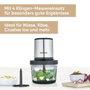 Zerkleinerer electric SEVERIN KM 3867, 400W, 1L, negrumat - Img 2