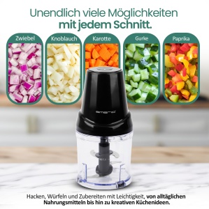 Zerkleinerer EMERIO 500ml, 400W, 4 lame din otel inoxidabil - Img 5