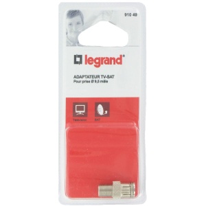 Adapter coaxial Legrand 091049, pentru stecher 9,52mm, culoare argintie - Img 2