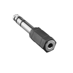 Adaptor audio Hama jack 3.5 mm mama la mufa jack 6.3 mm (adaptor pentru casti HiFi Stereo, conectarea castilor la sistemul audio) - Img 2