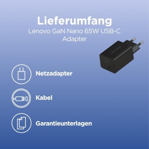 Adaptor Lenovo GaN Nano 65W USB-C, incarcare rapida, cablu 1,8m - Img 9