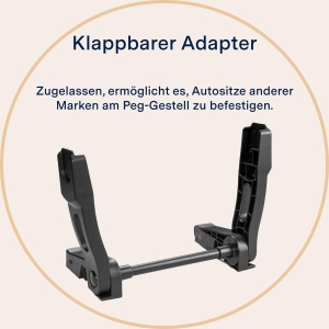 Adaptor pliabil pentru scaun auto Peg Perego - compatibil cu City Loop si Book - Img 2