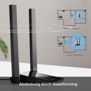 Adaptor WiFi TP-Link Archer TX20U Plus, WiFi 6 AX1800, USB 3.0, Negru - Img 4