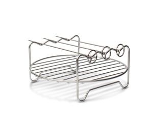 AEG AAFEK1 Kit de extensie pentru friteuza cu aer AF6 (matrita multifunctionala, gratar pentru gratar, spiralizator de legume, set de accesorii, versatil, vase diverse, usor de curatat, otel inoxidabil) - Img 9