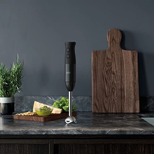 AEG HB4-1-6GG Blender de mana / 2 lame din otel inoxidabil / incl. accesorii extinse / fara BPA / 2 setari de viteza / functie turbo / se poate spala in masina de spalat vase / otel inoxidabil periat / gri - Img 5