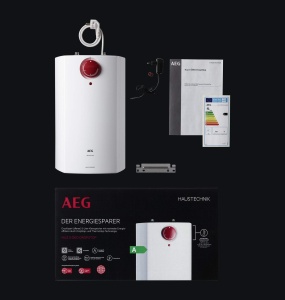AEG Huz 5 Eco DropStop si ThermoStop, cazan sub chiuveta 5 litri presiune joasa, selectie de temperatura infinit variabila de la 35-85 degC, mufa 230V, 2 kW, Fabricat in Germania, 222167 - Img 3