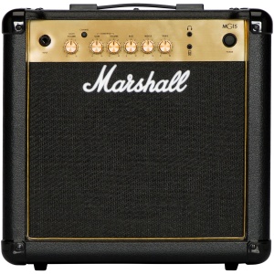 Amplificator E-Gitara Marshall MG15G, 15W, 2 canale, Negru si Auriu - Img 6