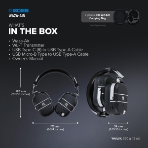Amplificator personal pentru chitara BOSS Waza-Air, wireless, sunet 3D, design robust - Img 7