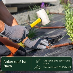 Ancore pentru furtun de gradina GARDENIX - Set 100 bucati, 16mm, plastic UV rezistent - Img 6