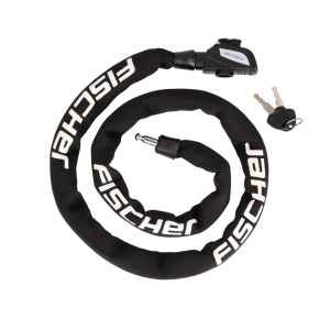 Antifurt bicicleta Fischer, Kettenschloss neopren, 130 cm, negru
