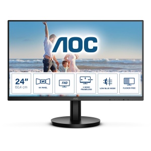 AOC 24B3HM - Monitor Full HD de 24 inch, Adaptive Sync (1920x1080, 75 Hz, VGA, HDMI 1.4) negru - Img 1