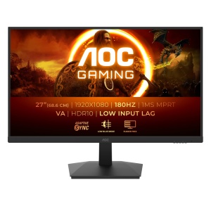 AOC Gaming 27G15N, monitor Full HD de 27 inchi, 180 Hz, VA rapid, 1 ms, sincronizare adaptiva, HDR10, intarziere de intrare redusa (1920 x 1080, HDMI 2.0, DisplayPort 1.4) - Img 2