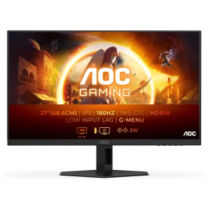 AOC Gaming 27G4XED - Monitor Full HD de 27 inch, 180 Hz, 1 ms, FreeSync Prem., G-Sync comp., HDR10 (1920x1080, 2X HDMI 2.0, 1x DisplayPort 1.4) negru/gri - Img 2
