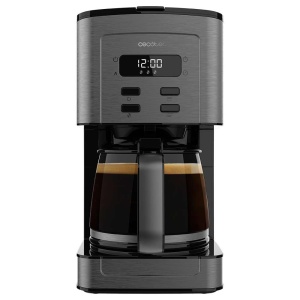 Aparat de cafea Cecotec Coffee 56 Time, 800W, Programati-va cafeaua, Otel inoxidabil, Ecran LCD, Protectie impotriva caderii, Capacitate 1.3L, 12 cani, Oprire automata, Rezervor cu fereastra - Img 1