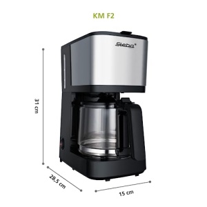 Aparat de cafea cu filtru Steba cu ulcior de sticla pentru aproximativ 10 cani de 125 ml fiecare, rezervor de apa cu aproximativ 1,25 litri, mentinere automata la cald timp de 40 de minute, 750 wati, KM F2 - Img 7