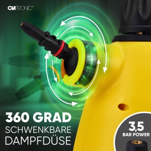 Aparat de curatare cu abur Clatronic DR 3653, 250 ml, 3.5 bar, cablu 5 m - Img 7