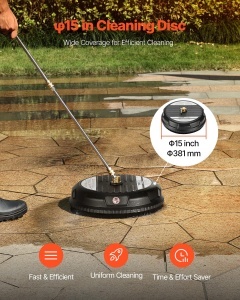 Aparat de curatat suprafete VEVOR QD-XDP06, 385 mm, 3000 PSI, cu 2 duze - Img 2