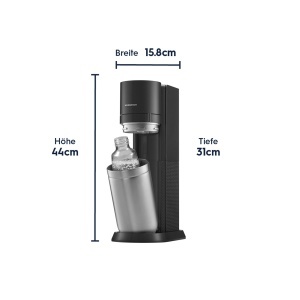 Aparat de facut apa minerala SodaStream DUO, 2x 1L, Titan - Img 3