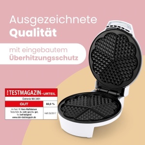 Aparat de facut clatite Clatronic WA 3491, 1200W, antiaderent, alb - Img 2