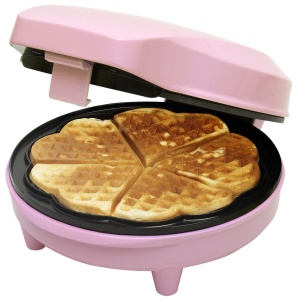 Aparat de facut waffles Bestron ASW217 700W Antiaderent Design Retro Roz