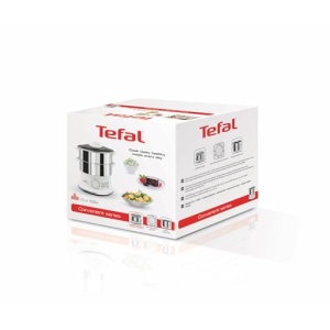 Aparat de gatit cu aburi Tefal VC1451 2 recipiente inox 6L Timer 900W Alb - Img 8