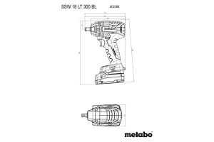 Aparat de gaurit cu percutie Metabo SSW 18 LT 300 BL, 18V, 300 Nm - Img 4