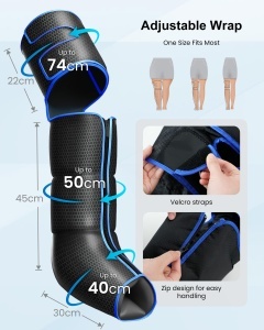 Aparat de masaj pentru picioare si picioare COMFIER 3-in-1 cu incalzire si compresie 6 moduri 3 intensitati - Img 5
