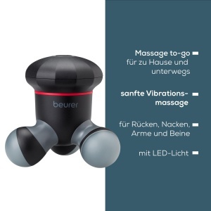 Aparat de masaj portabil Beurer MG 18, vibratii relaxante, LED, negru - Img 6