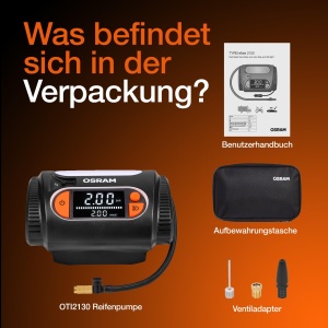 Aparat de masurat si umflat pneuri OSRAM TYREinflate 2130, manometru digital, 12V - Img 6