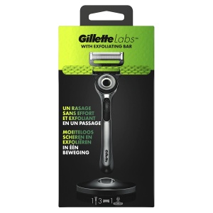 Aparat de ras Gillette Labs cu tehnologie de peeling 1 maner 3 lame suport magnetic premium - Img 2