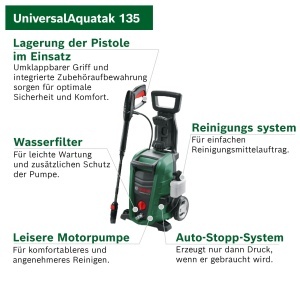 Aparat de spalat cu presiune Bosch UniversalAquatak 135, 1900 W, 135 bar, 410 lh - Img 3