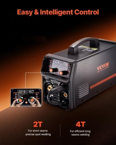 Aparat de sudura VEVOR MIG-200AU, 200A, 5-in-1, LCD, IGBT - Img 4