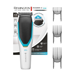 Aparat de tuns Remington Professional X4 (3 piepteni reglabili 3-35 mm, lame japoneze din otel inoxidabil, alimentat cu retea/baterie) Aparat de tuns parul, aparat de tuns parul, Power X Series HC4000
