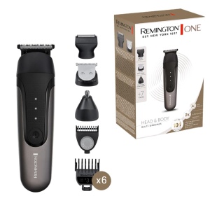 Aparat de tuns si aparat de tuns barba Remington ONE [inclusiv 10 capete/piepteni cu clema] Aparat de tuns parul, aparatul de tuns barba, aparatul de tuns corpul/nas si urechile (rezistent la apa, litiu) Aparat de tuns plin PG760