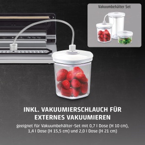 Aparat de vidat CASO VC15, inox, cu functie de sudare si 10 pungi incluse - Img 6