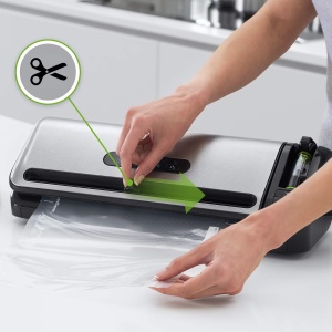Aparat de vidat FoodSaver FFS017, cu functie de marinare, 0.94L, argintiu - Img 3