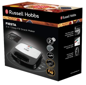 Aparat multifunctional Russell Hobbs 3-in-1 [aparat de sandvisuri, fier de vafe, gratar de contact] Fiesta (Poate fi spalat in masina de spalat vase si farfurii antiaderente, extensibil: Cake Pop, Mini Gogoasa, Churros) 24540-56 - Img 8