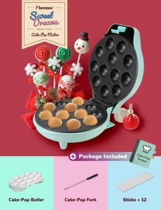 Aparat pentru Cake-Pop Bestron DCPM12M, 700W, culoare mint, capacitate 12 popcakes - Img 5