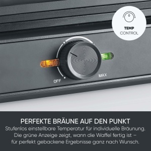 Aparat pentru vafe Severin WA 2130 1600W placi ceramice negruinox - Img 4